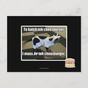 Um den Cheezburger zu kürzen Postkarte