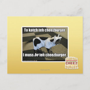 Um den Cheezburger zu kürzen Postkarte