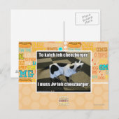 Um den Cheezburger zu kürzen Postkarte (Vorne/Hinten)
