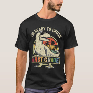 Um den ersten Grad 1. Tag der Schule Dinosaurier B T-Shirt