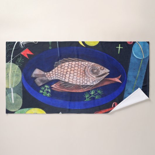 Um den Fisch herum, Paul Klee Badehandtuch (Badehandtuch)