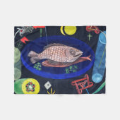 Um den Fisch herum, Paul Klee Fleecedecke (Vorderseite (Horizontal))