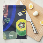 Um den Fisch herum, Paul Klee Geschirrtuch (Viertel Falte)