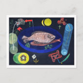 Um den Fisch herum, Paul Klee Postkarte (Vorderseite)