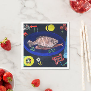 Um den Fisch herum, Paul Klee Serviette