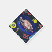 Um den Fisch herum, Paul Klee Serviette (Ecke)