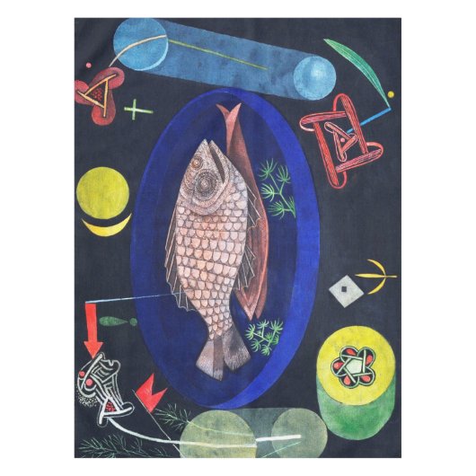 Um den Fisch herum, Paul Klee Tischdecke (Vorderseite)