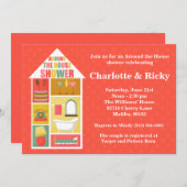 Um den Haus-Paar-Polterabend Einladung (Vorne/Hinten)