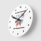 Um den Kopf zu löschen, nur Inhalieren und Ausatme Runde Wanduhr (Winkel)