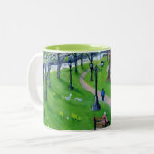 Um den Lough im Korken gehen, Irland Zweifarbige Tasse (Vorderseite Links)