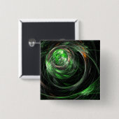 Um die Abstrakte Schaltfläche "Welt grün" (Quadrat Button (Vorne & Hinten)