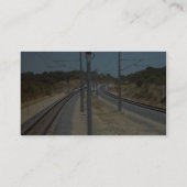 Um die Biegung brennt Strand-Eisenbahn-Brücke in Visitenkarte (Rückseite)