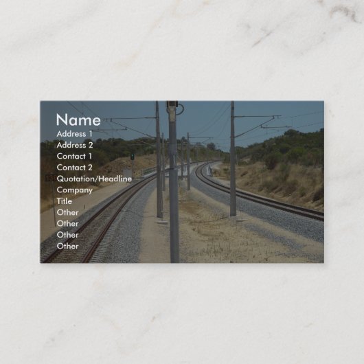 Um die Biegung brennt Strand-Eisenbahn-Brücke in Visitenkarte (Vorderseite)