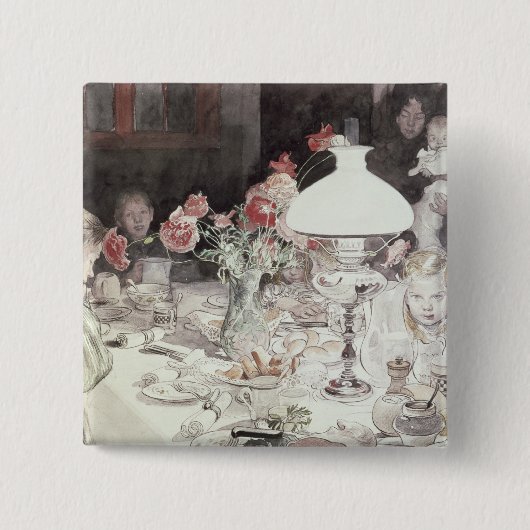 Um die Lampe bei Evening, 1900 (w/c auf Papier) Button (Vorderseite)