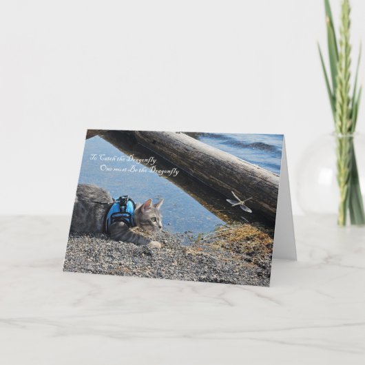 Um die Libelle zu fangen, notecard Ankündigung (Vorderseite)