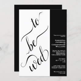 Um die Mindestgröße 2 Pane Schwarz & Weiß Hochzeit Einladung