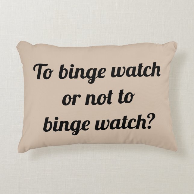 Um die Uhr zu bingen oder nicht, um die Uhr zu bin Dekokissen (Vorderseite)