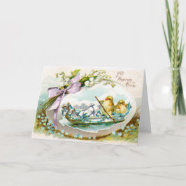 Um die Vintage Osterkarte von 1909 Feiertagskarte