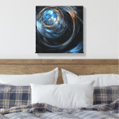 Um die Welt Abstrakte Kunst Schwarz und Weiß Leinwanddruck (Insitu (Schlafzimmer))