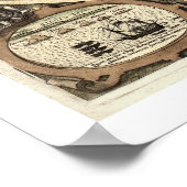 Um die Weltkarte - 1595 Poster (Ecke)