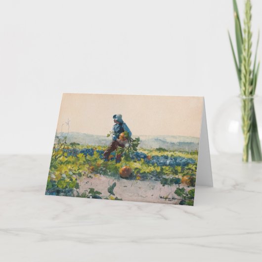 Um ein Bauer-Junge zu sein | Winslow Homer Karte (Vorderseite)