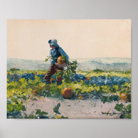 Um ein Bauer-Junge zu sein | Winslow Homer Poster (Vorne)