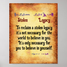 Um ein gestohlenes Vermächtnis zurückzugewinnen Poster