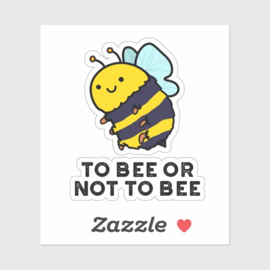 um ein sonniges Insekt-Pun zu sein oder nicht zu s Aufkleber (Blatt)