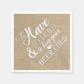 Um eine Bierkältezeremonie Behalten Serviette (Vorderseite)