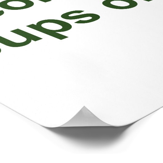 Um eine Coffein-Überdosierung Die - Nahrungsfakt Poster (Ecke)