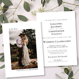 Um eine Minimalistische  Hochzeit des Fotos zu hab Einladung