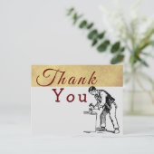 Um einem Zimmermann zu danken Postkarte (Stehend Vorderseite)