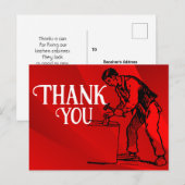 Um einem Zimmermann zu danken. Postkarte (Vorne/Hinten)