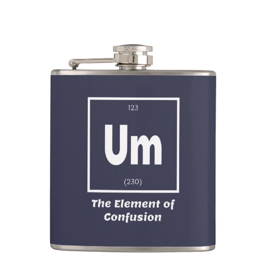 Um Element Verwirrung Chemestry Funny Flachmann (Vorderseite)