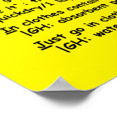 "Um es weniger zu halten" mittleres Plakat (Ecke)