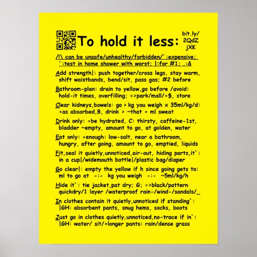 "Um es weniger zu halten" mittleres Plakat (Vorne)