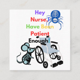 Um geduldig zu sein, sollte man nicht töten quadratische visitenkarte