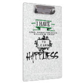 Um Glück zu lernen, Lehren aus dem Zitat des Leben Klemmbrett (Rechts)