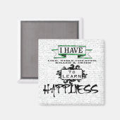 Um Glück zu lernen, Lehren aus dem Zitat des Leben Magnet (Vorderseite/Rückseite)