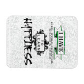 Um Glück zu lernen, Lehren aus dem Zitat des Leben Magnet (Horizontal)