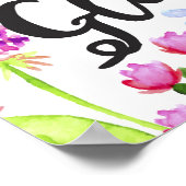 Um Gottes willen sei der Kunstdruck mit der Blume  Poster (Ecke)