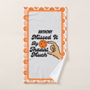 Um Haaresbreite Verfehlter Personalized Pickleball Handtuch