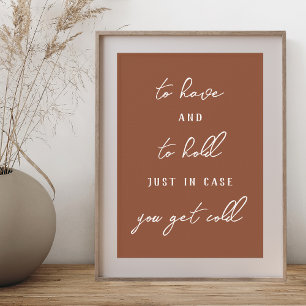 Um Herbsthochzeiten zu haben und abzuhalten Unters Poster