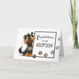 Um Hunde zu beglückwünschen auf Ihrer Adoption Karte