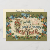 Um Ihnen ein glückliches neues Jahr zu wünschen, V Einladung (Vorne/Hinten)