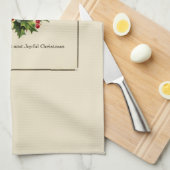 Um Ihnen ein schönes und fröhliches Weihnachtsfest Geschirrtuch (Viertel Falte)