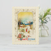 Um Ihnen eine frohe Weihnachtseinladung zu wünsche Einladung (Stehend Vorderseite)