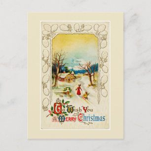Um Ihnen eine frohe Weihnachtskarte zu wünschen Feiertagspostkarte