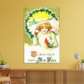 Um Ihnen einen guten Snowball-Kampf für das neue J Leinwanddruck (Insitu (Wohnzimmer))