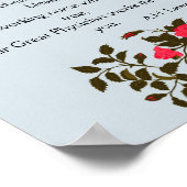 Um Krankenschwester zu werden, Gedicht mit rosa Ro Poster (Ecke)